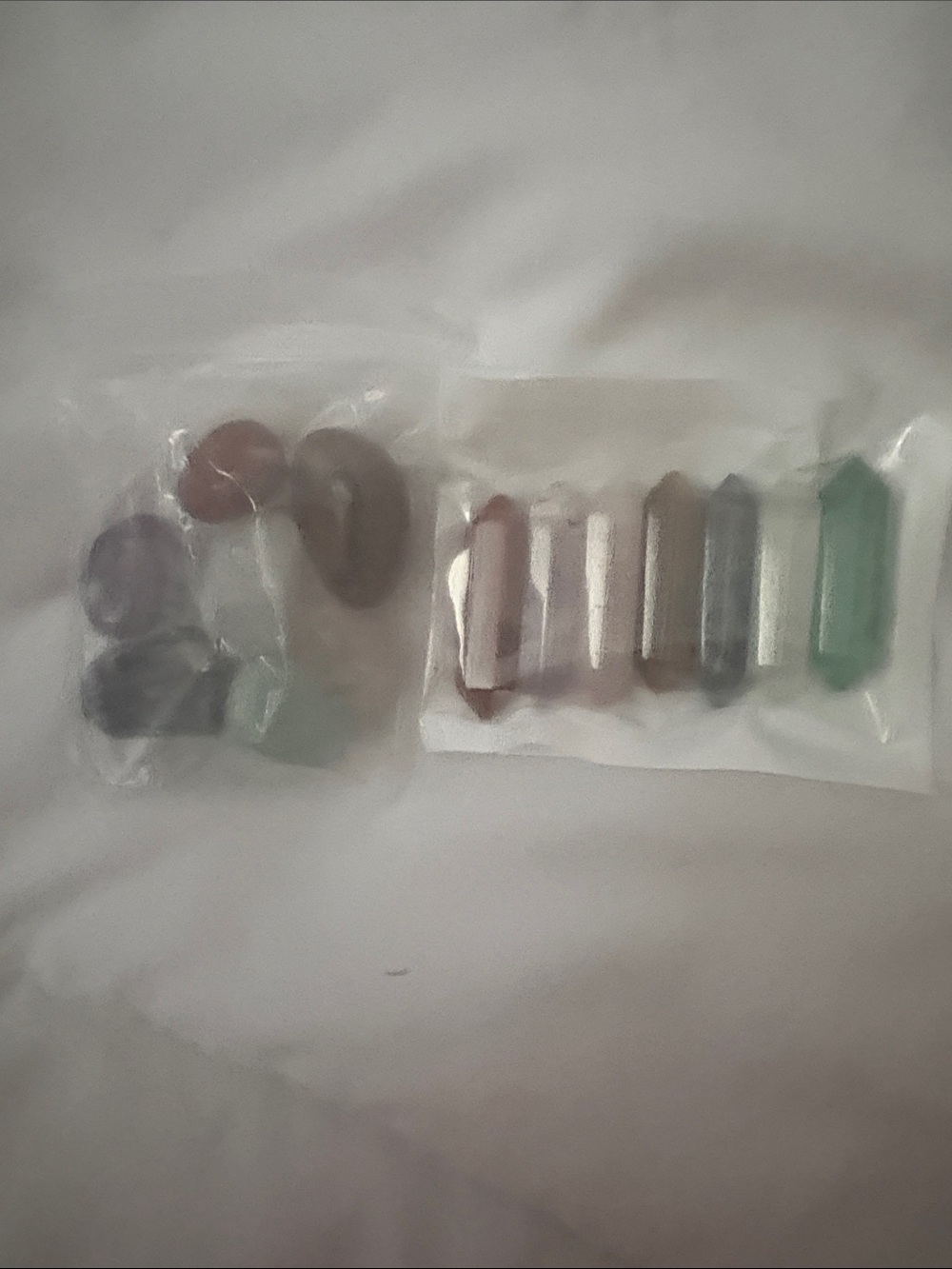 Set of Assorted Healing Crystal Wands and Tumbled Stones - Multicolor
